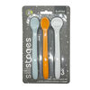 Silistages 3Pk Spoons Sea/Papaya/ Grey