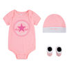 Converse 3 Piece Creeper Set - pink - 0/6m
