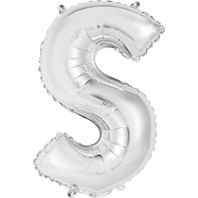 Ballons en forme de lettre en argent 14 " - S