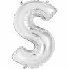 Ballons en forme de lettre en argent 14 " - S