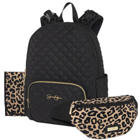 Jessica Simpson Camilla Backpack, Black w/Belt Bag