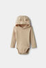 RISE Little Earthling Rib Ear Onesie Oatmeal