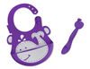 Marcus & Marcus Baby Bib & Feeding Spoon Set - Willo the Whale - Purple