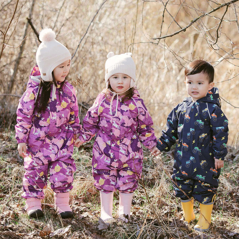 Kids Thin-Lined Rain Suits  | Big Trucks - 4T (4-5Y)
