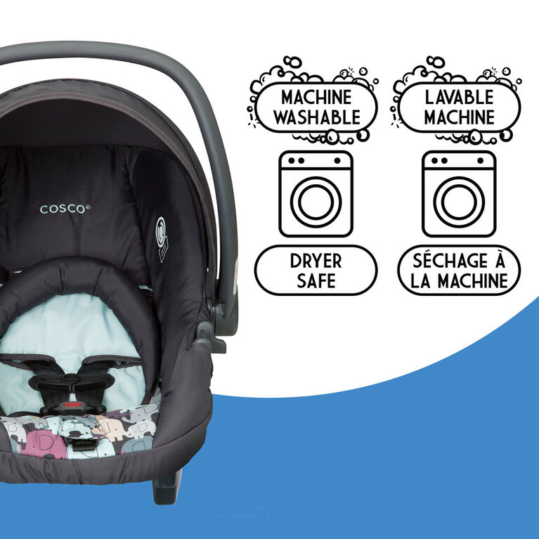 Cosco Light N Comfy Elite Infant Car Seat Elephant Puzzle Pattern