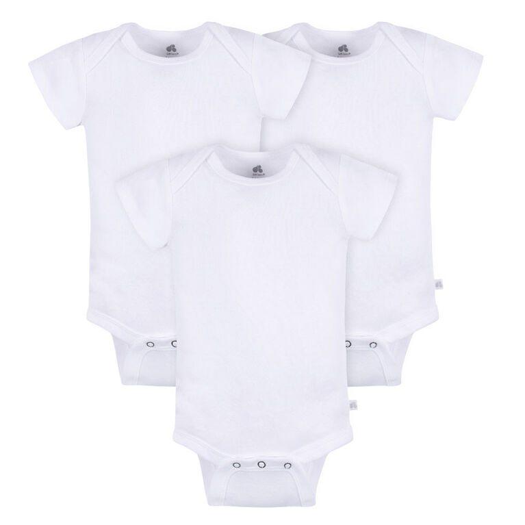 Just Born 3-Pack Baby Neutral Short Sleeve Onesie