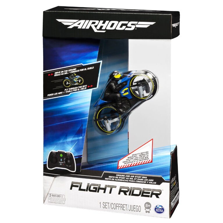Air Hogs, Flight Rider, 2-in-1 Remote Control Stunt Motorcycle for Ground and Air