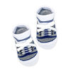 So Cute by Baby Mode 3 Pairs Crew Sock: Blue Sneakers