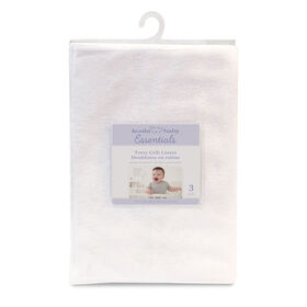 Koala Baby - Multi Use Waterproof Terrycloth Liners 12 X 24 (30 X 61 Cms) 3 Pk - White