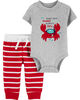 Carter's 2-Piece Crab Bodysuit Pant Set - Red/Grey, Newborn