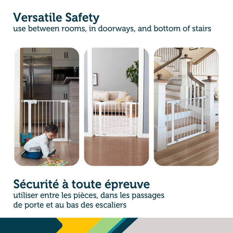 Safety 1st Easy Install Walk-Through Metal Gate- White