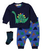 Lily & Jack - 3 Piece Quilted Set: Dinosaur - 0-3 Months