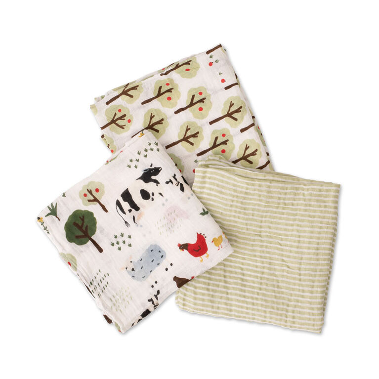 Red Rover - Cotton Muslin Swaddle 3 Pack - Family Farm - R Exclusive | Babies  R Us Canada