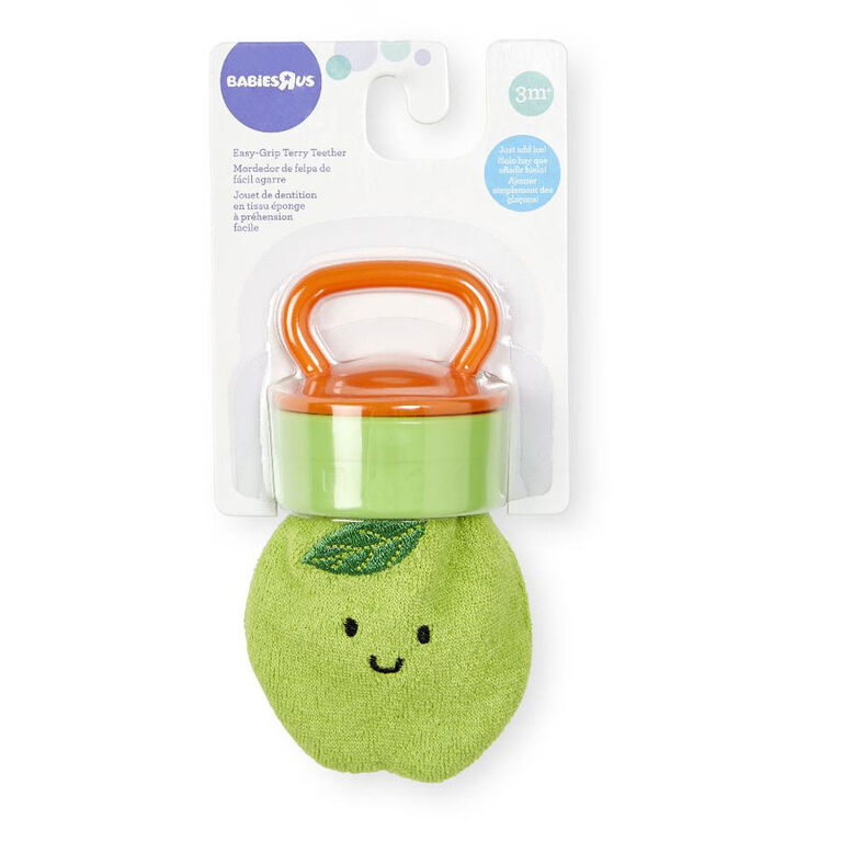 Babies R Us Terry Teether with Handle - Green Apple