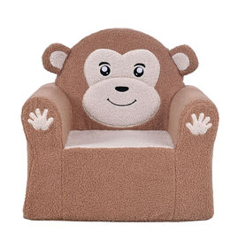 Little Loungers Fauteuil pour enfants en peluche - Singe