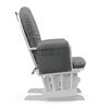 Storkcraft Hoop Glider and Ottoman - White with Gray