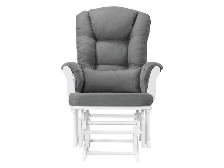 Chaise Berçante Oxford Baby Sawyer avec Repose-pied Blanc/Gris