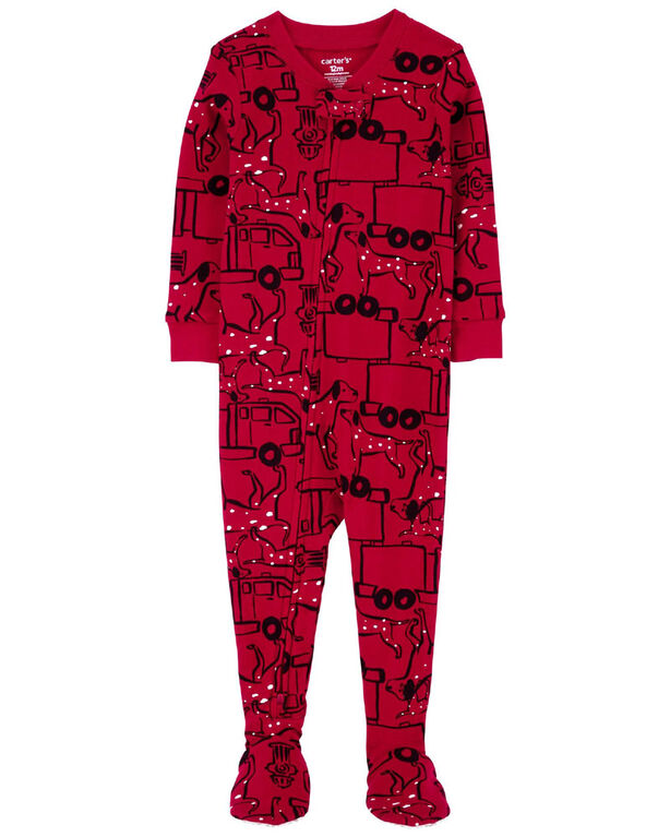 Carter's One Piece 100% Snug Fit Cotton Footless Pajamas Red 18M