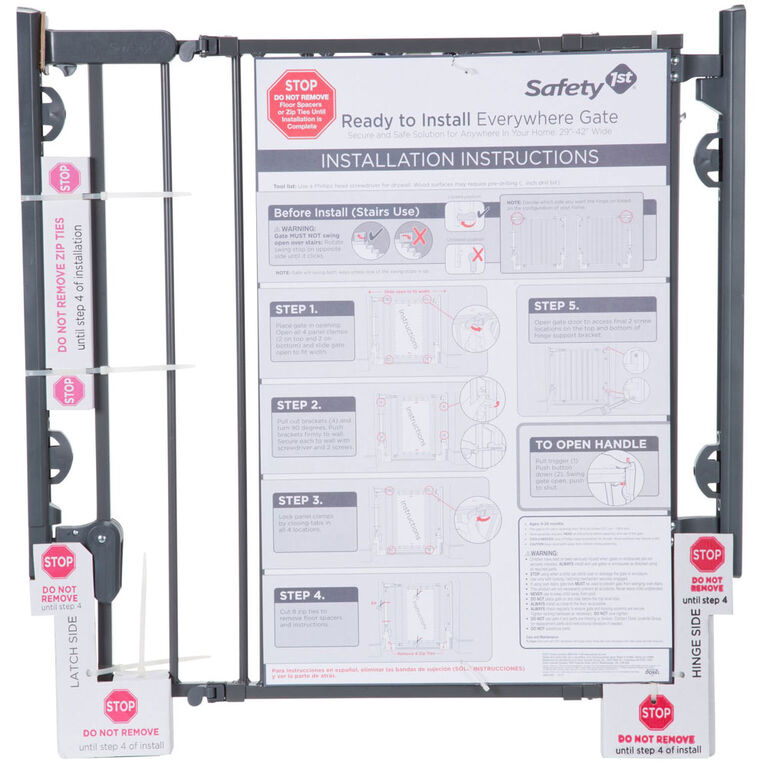 Safety 1st Ready To Install Everywhere Gate - Grey