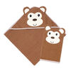 Baby Mode Signature Brown Monkey Hooded Towel and Mitt