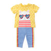 Lily & Jack Ensemble de leggings 2 Pièces : Chat jaune