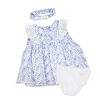 Rock a Bye Baby  Blue 3 Piece   Eyelet Dress 12