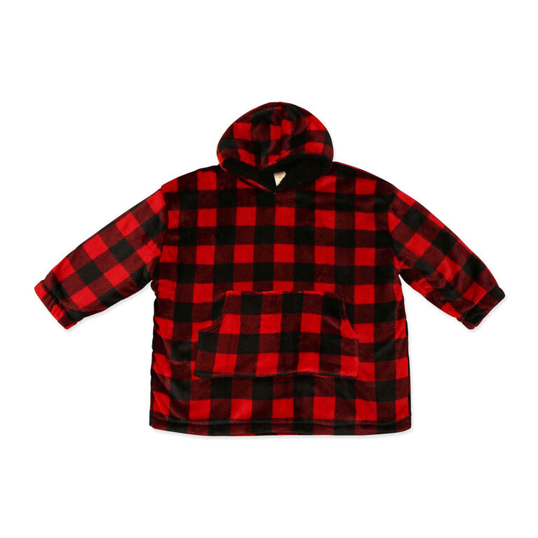 J&L Designs Plaid Wearable Hoodie- Youth