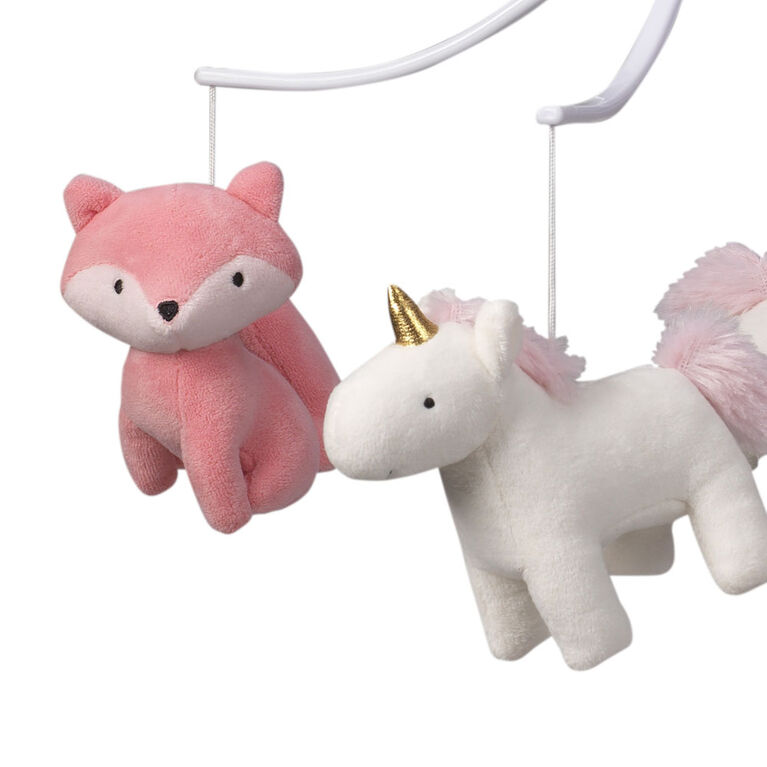 Bedtime Originals Rainbow Unicorn Musical Baby Crib Mobile