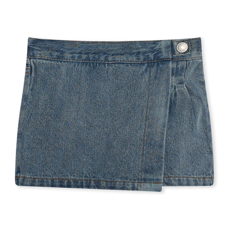 7 For All Mankind Ensemble Jupe-Jupe En Jean 2 Pièces, Blanc, 3T