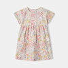 RISE Little Earthling Empire Dress Short Sleeve White Floral Print