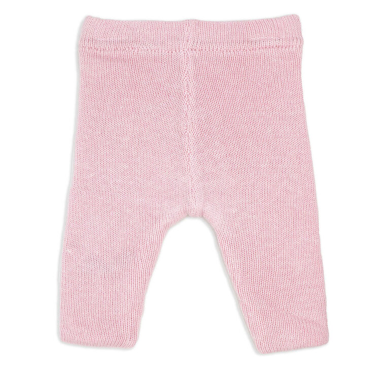 Rock-A-Bye Baby Boutique Pink Knitted 2-Piece Cardgian and Pant Gift Set