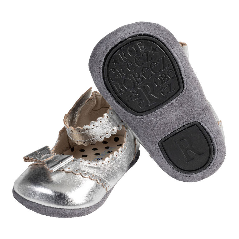 Robeez -  MiniShoez Catherine Silver 6-9M
