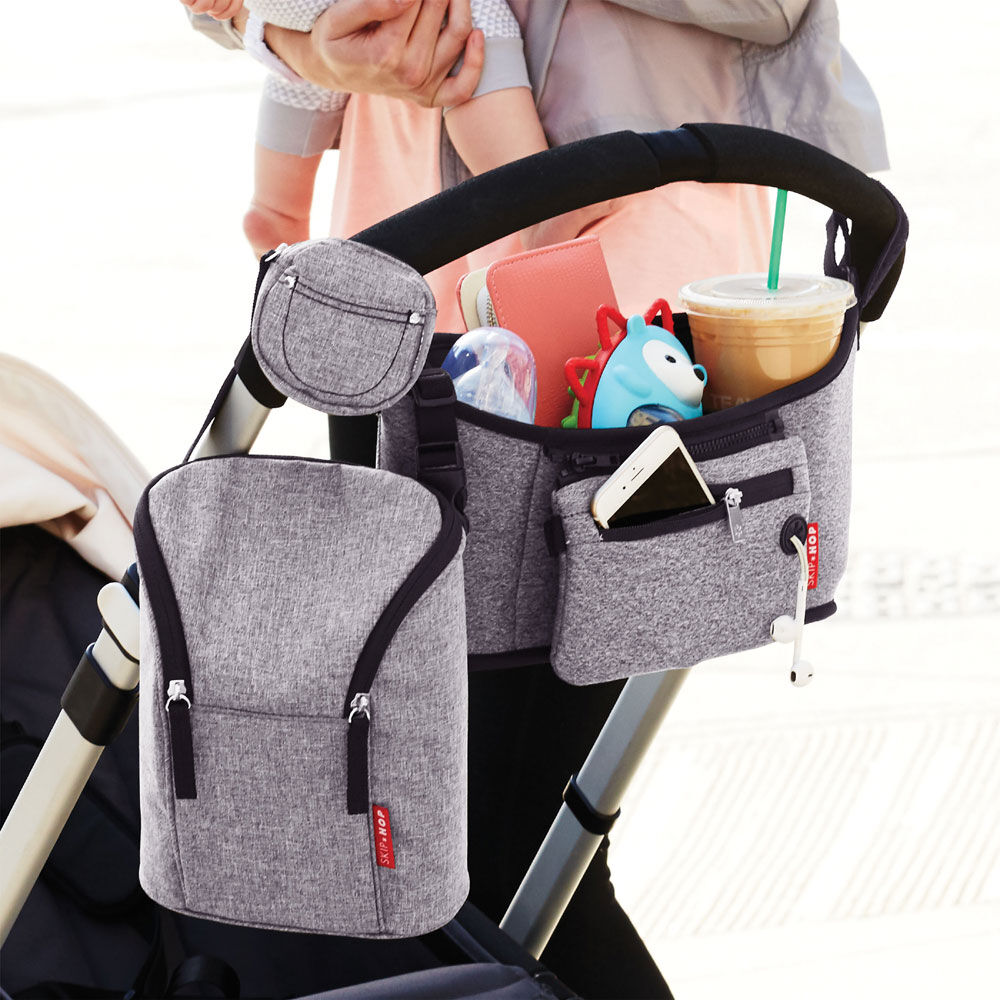 Skip Hop Grab Go Stroller Organizer Heather Grey