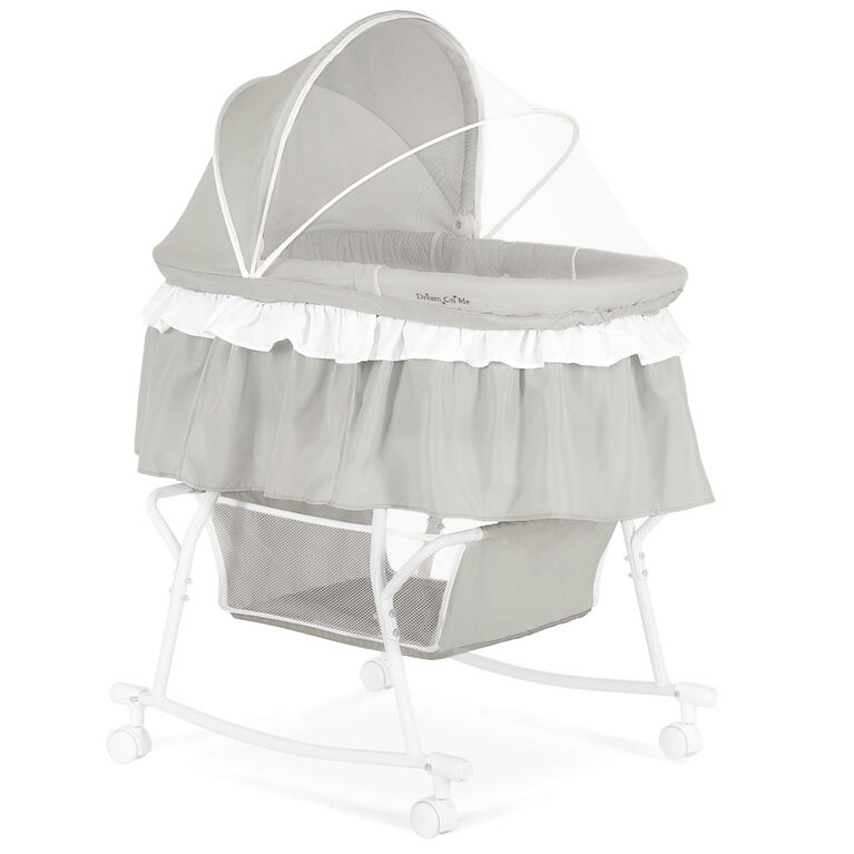 Lacy Portable 2In1 Bassinet&Cradle-Grey