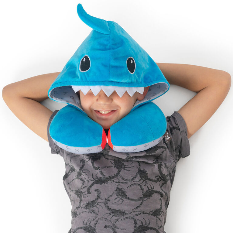 Benbat - Hoodie Soft Headrest - Shark / Blue / 3-12 Years Old