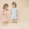 6-9m robe à manches bouffantes - rose pâle