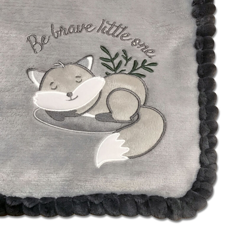 Koala Baby - Ribbed Blanket Fox - Grey