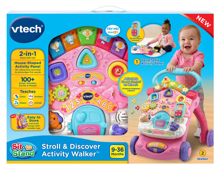 VTech Stroll and Discover Activity Walker - Pink - English Edition - Exclusive