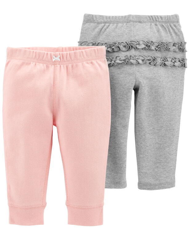 Emballage de 2 pantalons Carter's - gris, Nouveau Née