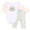 Koala Baby Tropical Girl Bunny Bodysuit/Floral Jogger 2 Piece Set, 12 Month