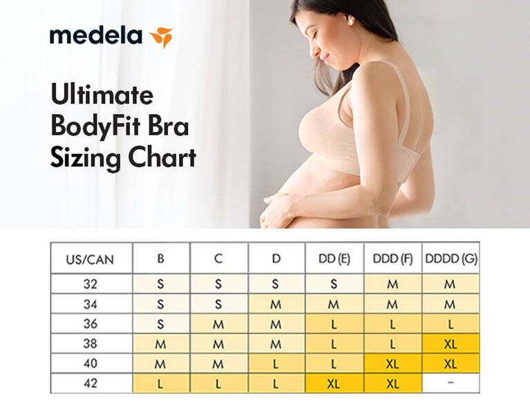 Medela Maternity and Nursing Ultimate BodyFit Bra, Small - Chai