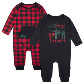 Gerber Childrenswear - 2 Pack Romper - Explore - Black 6-9 months