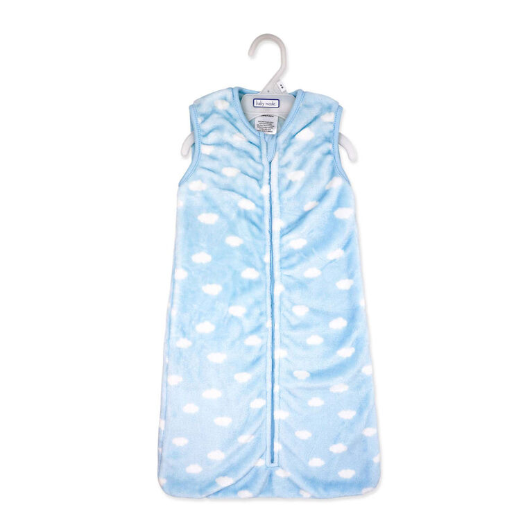 Baby Mode Plush Sleep Sac: Blue Clouds 0-6M