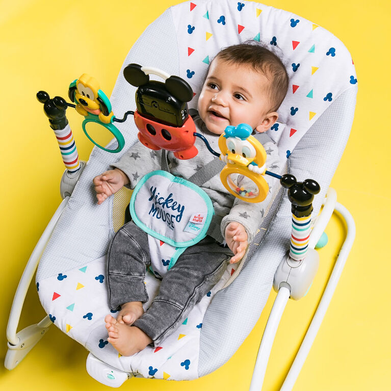 Bright Starts Mickey Mouse Take Along Songs Infant To Toddler Rocker With Soothing Vibrations Babies R Us Canada