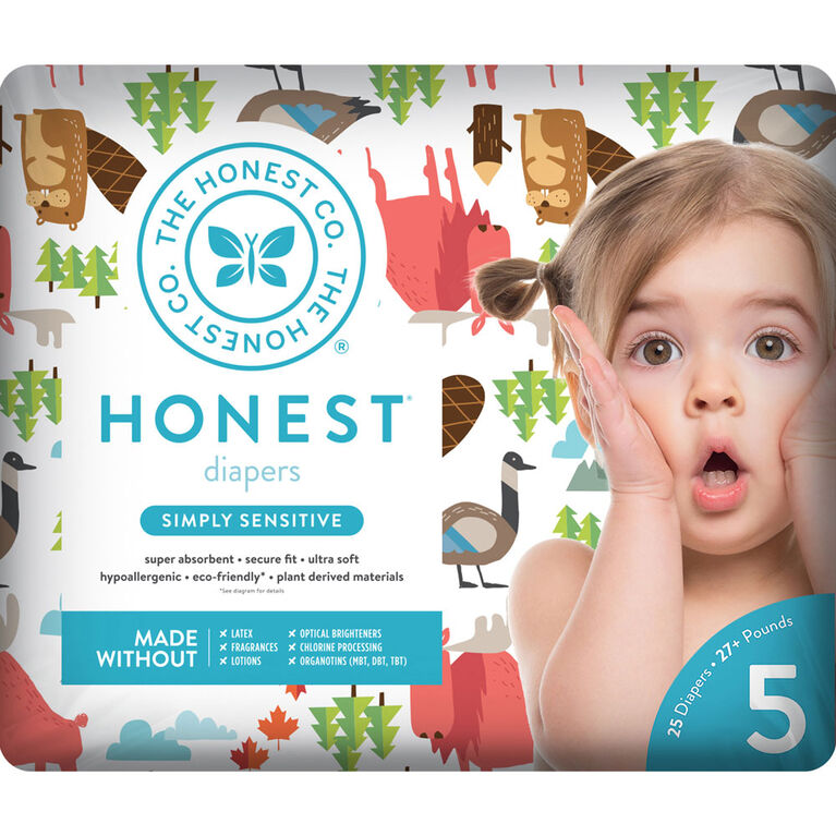 Honest Diapers Size 5 Ca National Print