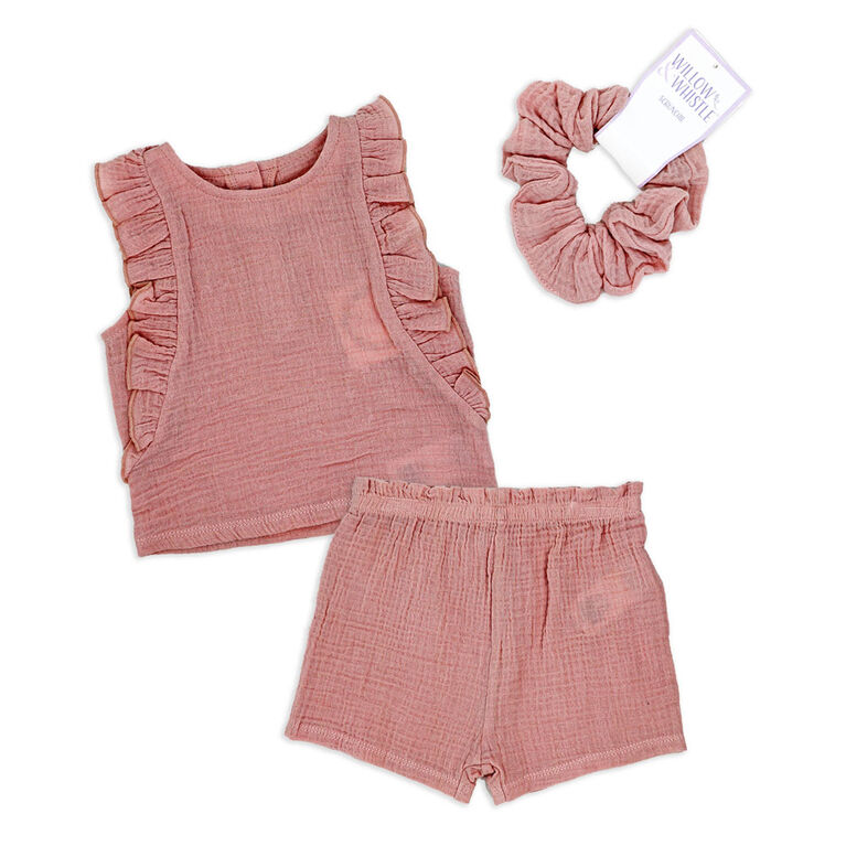 Willow & Whistle  Pink Short Set 2T