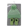 Baby Mode Sage Knit Hat & Bootie Set 0-6M