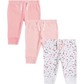 Koala Bébé 3Pk Pantalon Rose