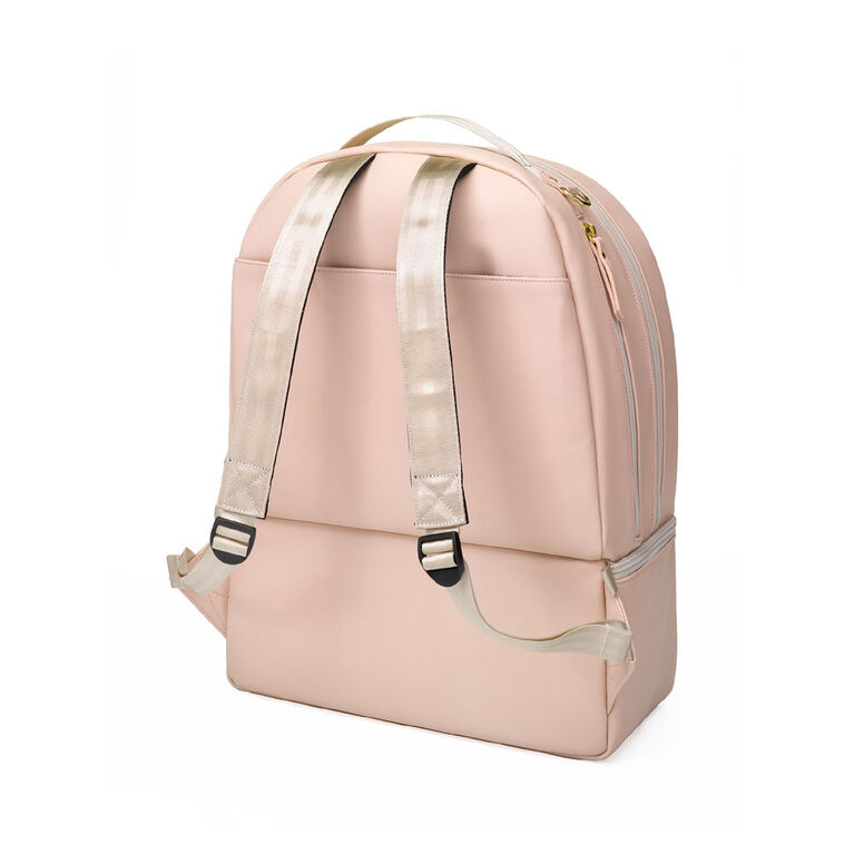 Petunia Pickle Bottom - Axis Backpack in Blush Pink Leathertte - Diaper Bag Backpack - Baby, Infant, Toddler