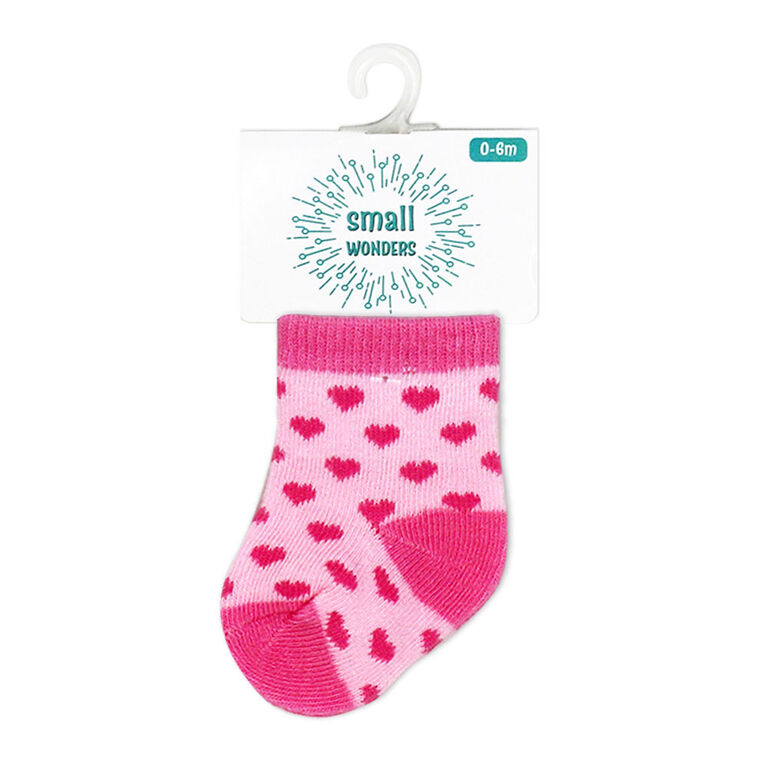 Small Wonder - Baby Sock,Pink Heart